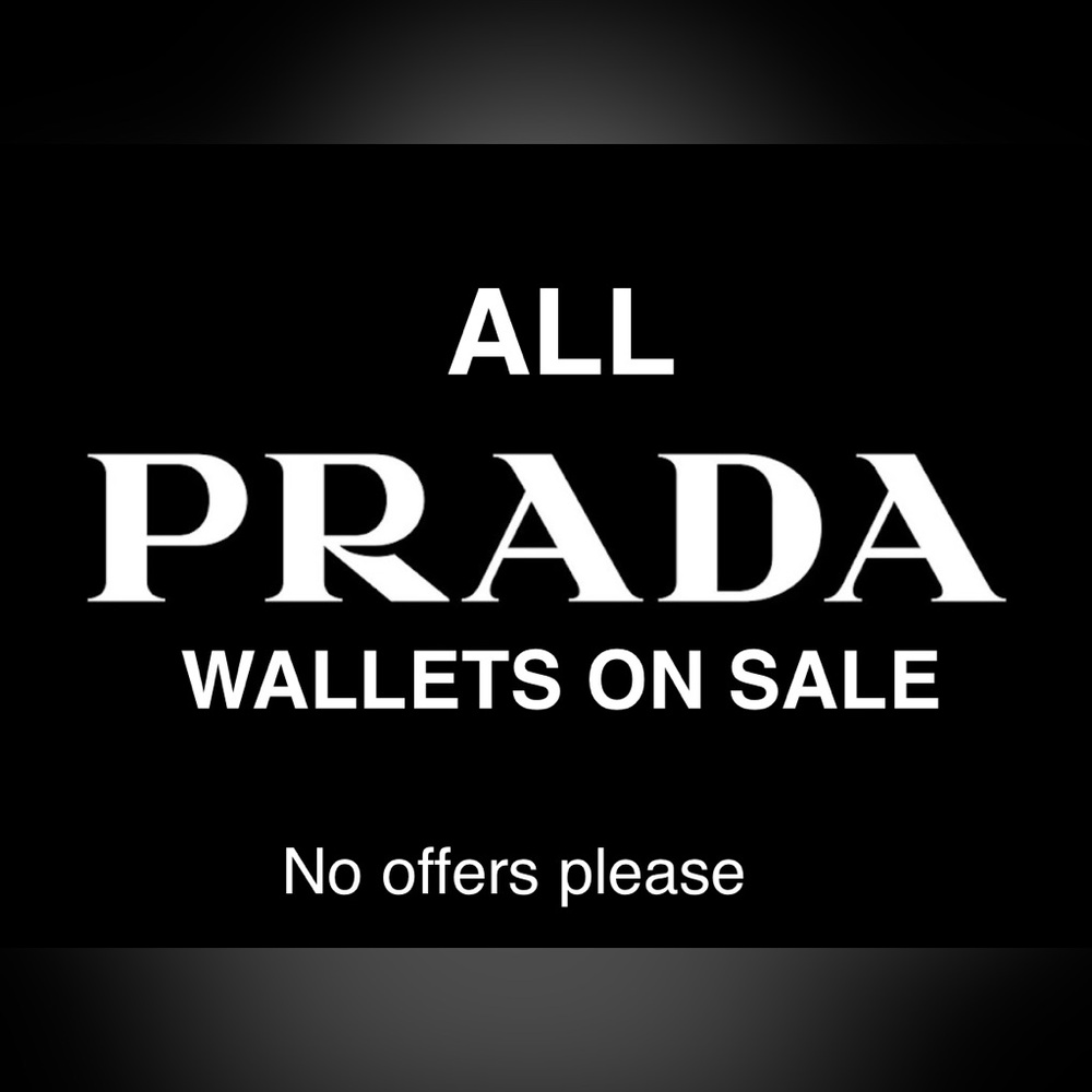 PRADA Wallets On Sale 
No offers please